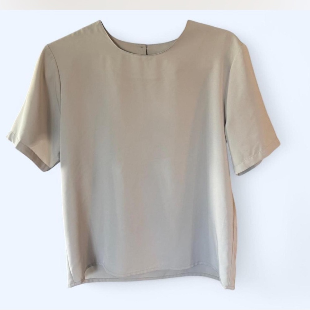 Petite Impressions Light Gray Blouse - Size Small petite